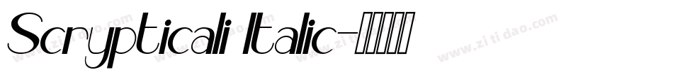 Scrypticali Italic字体转换